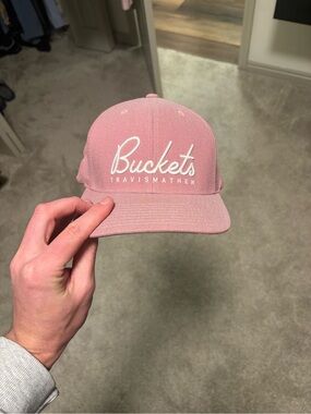 Travis Mathew Pink "Buckets" Script Hat